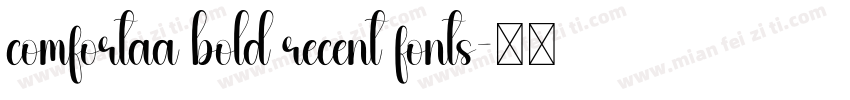 comfortaa bold recent fonts字体转换